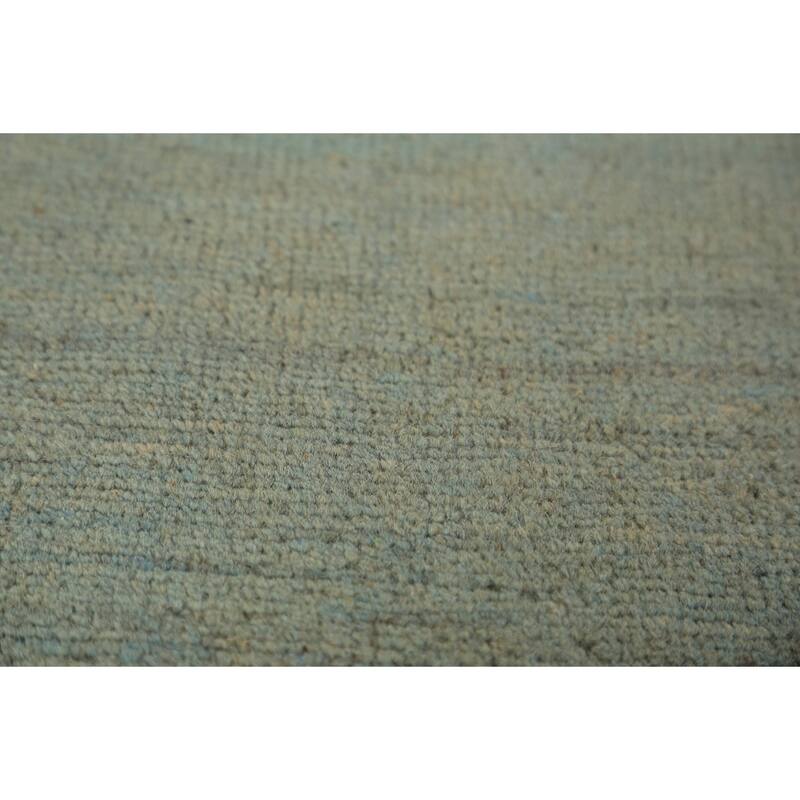 Green & Blue Modern Gabbeh Oriental Area Rug Handmade Wool Carpet - 3'9" x 5'11"