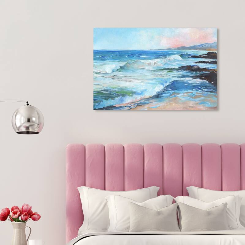 Wynwood Studio Canvas Nature and Landscape Ocean View - Doll Memories Blue and Nautical & Coastal Wall Art Canvas Print - 20 x 30