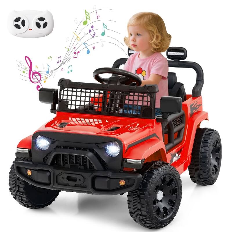 Gymax Kids Ride on Car Truck 12V Battery Powered Electric Vehicle w/ - Red