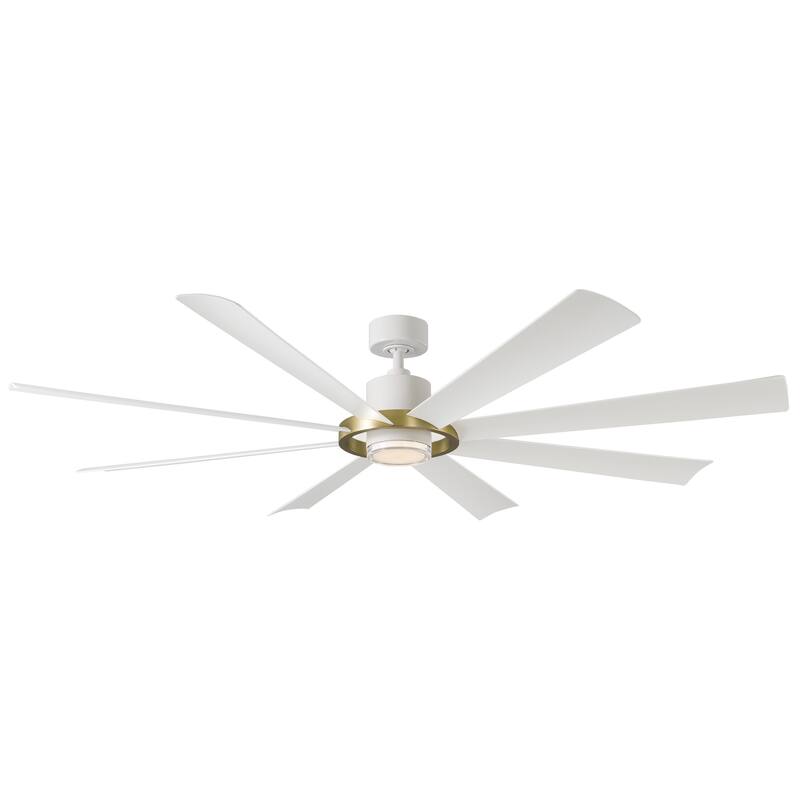 Aura Indoor Outdoor 8-Blade Smart Ceiling Fan 72in with 3000K LED and Remote Control - 72