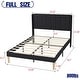 preview thumbnail 48 of 88, AUFANK Upholstered Platform Bed Frame with Headboard Wooden Slats Support