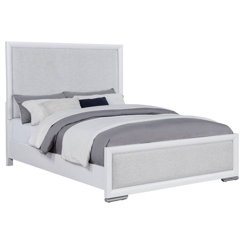Gracemont 57-inch Panel Bed Grey and White