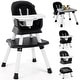 preview thumbnail 1 of 14, Babyjoy 8-in-1 Baby High Chair Convertible Dining Booster Seat with Black