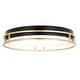 preview thumbnail 7 of 12, VAXCEL Northgate Integrated LED Matte Black and Satin Gold Contemporary Flush Mount Ceiling Light Fixture