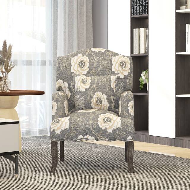 Elegant Tight Back Armchair Accent Chairs with Pillow- 25"W x 27"D