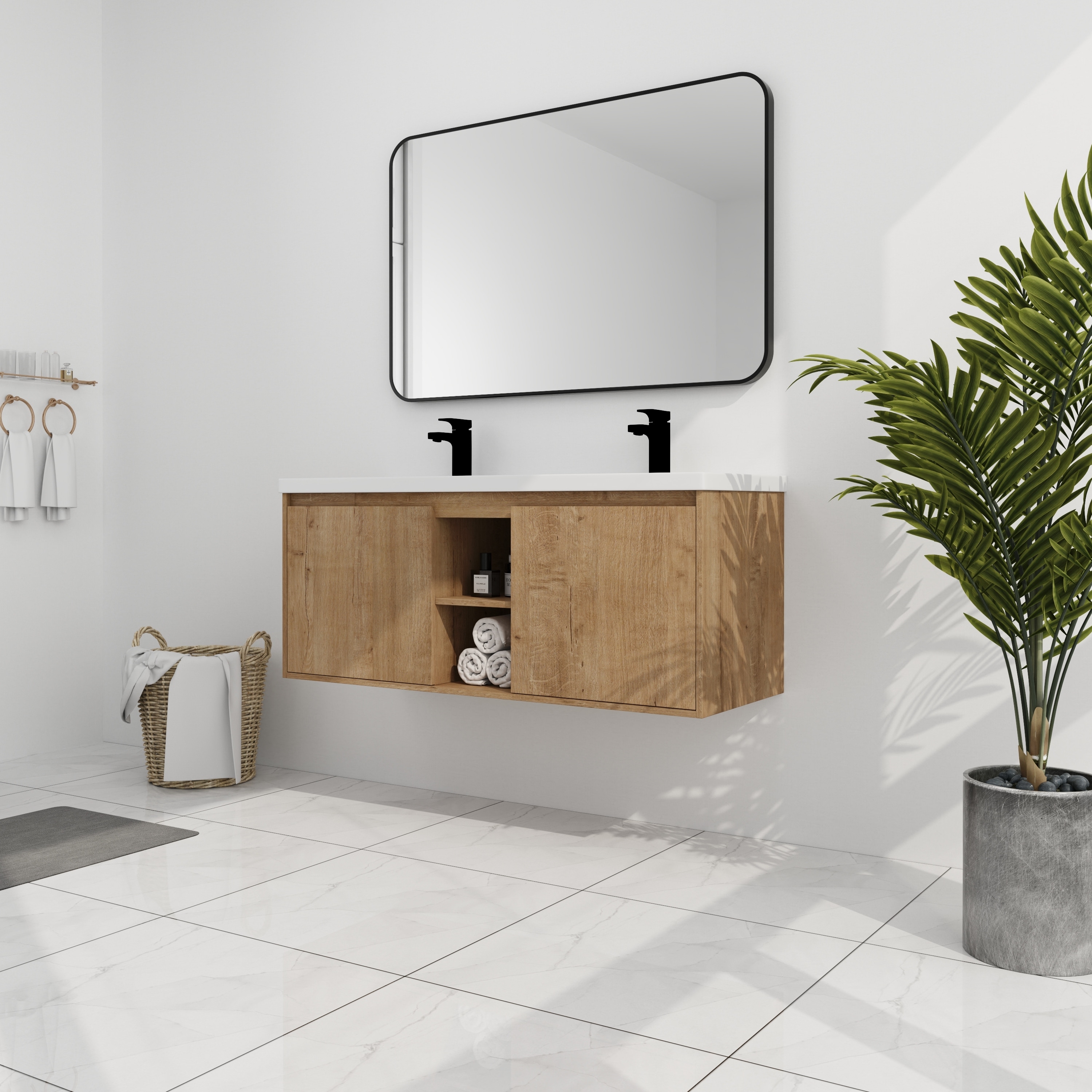 Wall mounted top accent cabinet