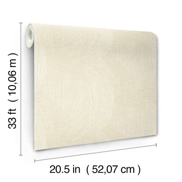 A-Street Prints Folly Champagne Zen Swirls Wallpaper