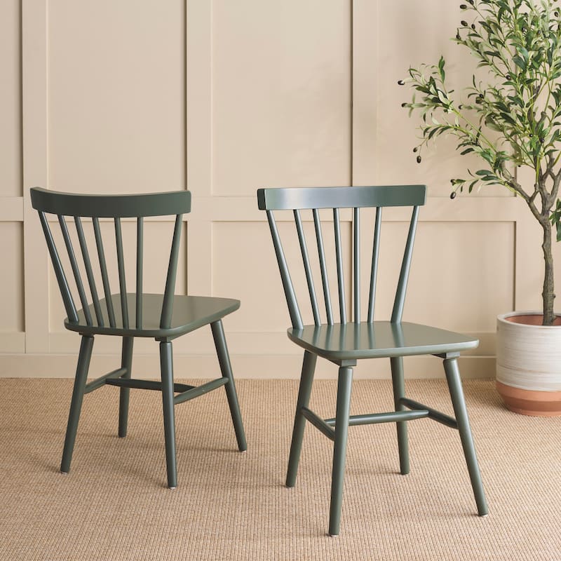 SAFAVIEH Signa Spindle Farmhouse Dining Chair (Set of 2) - 20" W x 20" D x 33" H - 20"W x 20"D x 33"H