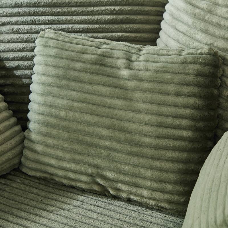 GDFStudio - 360° Swivel 55.9" Corduroy Upholstered Barrel Accent Chair