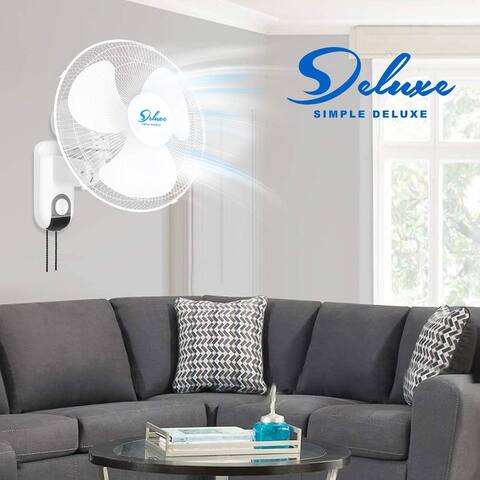 Deluxe Household Wall Mount Fans 16 Inch Adjustable Tilt,90 Degree