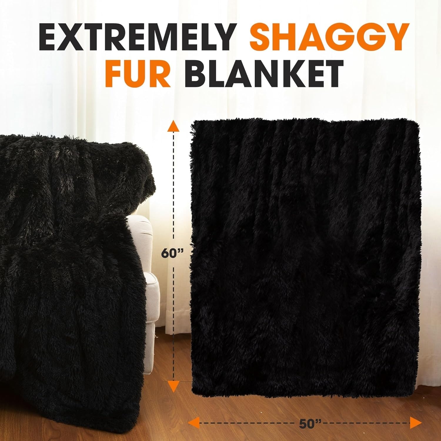 Cheer Collection Reversible Faux Fur Accent Throw Blanket-image