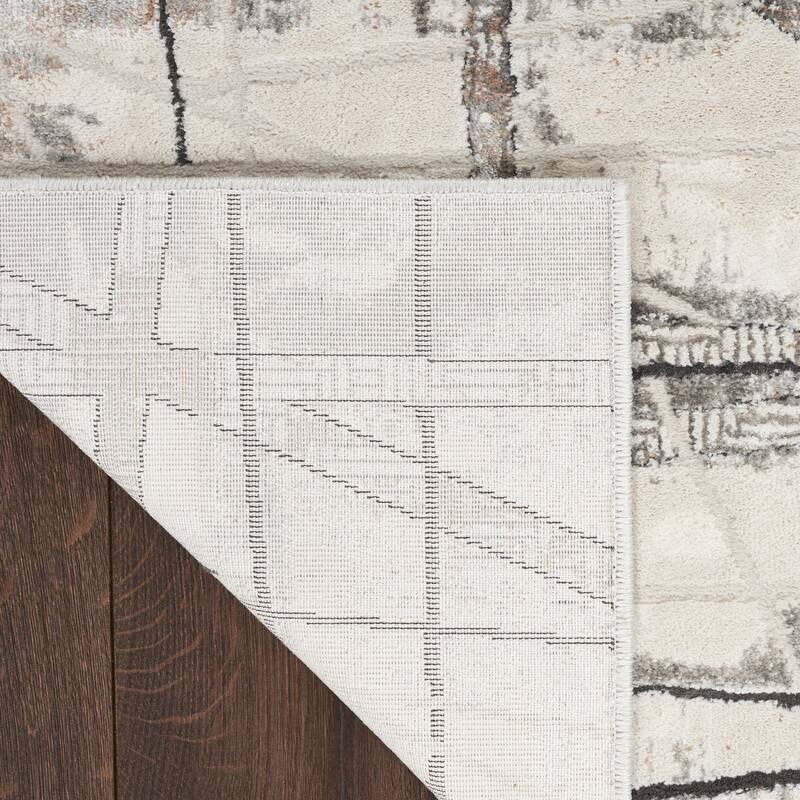 Nourison Desire Indoor Silver Abstract Area Rug