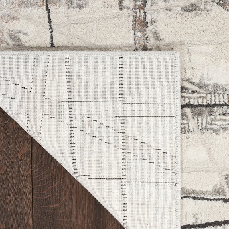 Nourison Desire Indoor Silver Abstract Area Rug