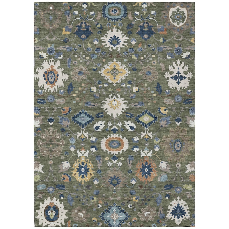 Machine Washable Indoor/ Outdoor Traditional Marci Chantille Rug