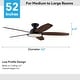preview thumbnail 110 of 113, 5 - Blade Low Profile Flush Mount Modern Ceiling Fan with LED Light and Remote