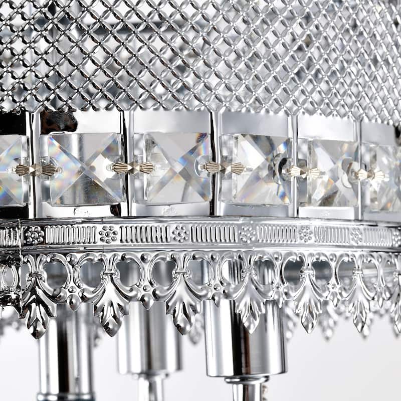 Sofucor 52" Ceiling Fan with Light Remote, Classical Crystal Chandelier fan, 5 Reversible Blades & Reverse Airflow - 52 Inches