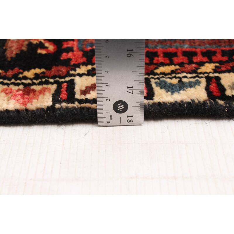 ECARPETGALLERY Hand-knotted Anatolian Vintage Black, Red Wool Rug - 4'7 x 8'7