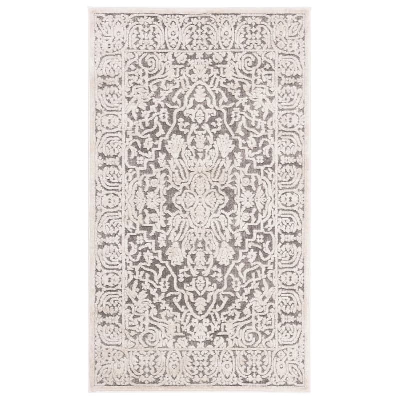 SAFAVIEH Reflection Suhad Oriental Rug - 2'3" x 3'9" - Dark Grey/Cream
