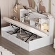preview thumbnail 8 of 10, Twin Size Daybed w/Hydraulic Storage & Bookcases, USB Charging Station