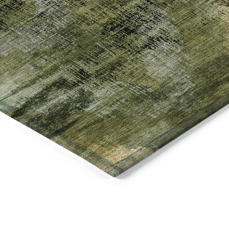 Machine Washable Indoor/ Outdoor Chantille Distressed Chevron Rug