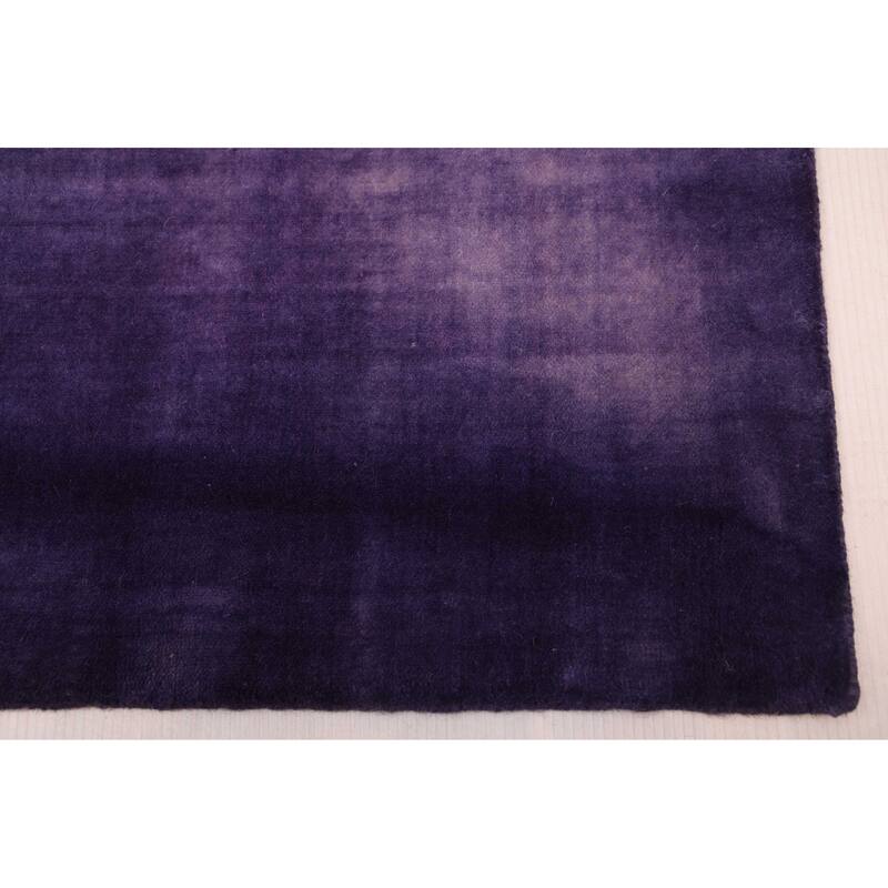 ECARPETGALLERY Hand Loomed Galleria Purple Wool Rug - 5'5 x 7'8