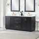 preview thumbnail 11 of 196, Altair Gazsi Bathroom Vanity with Composite Stone Countertop without Mirror 72 inch. - Black Oak + Brushed Gold Hardware