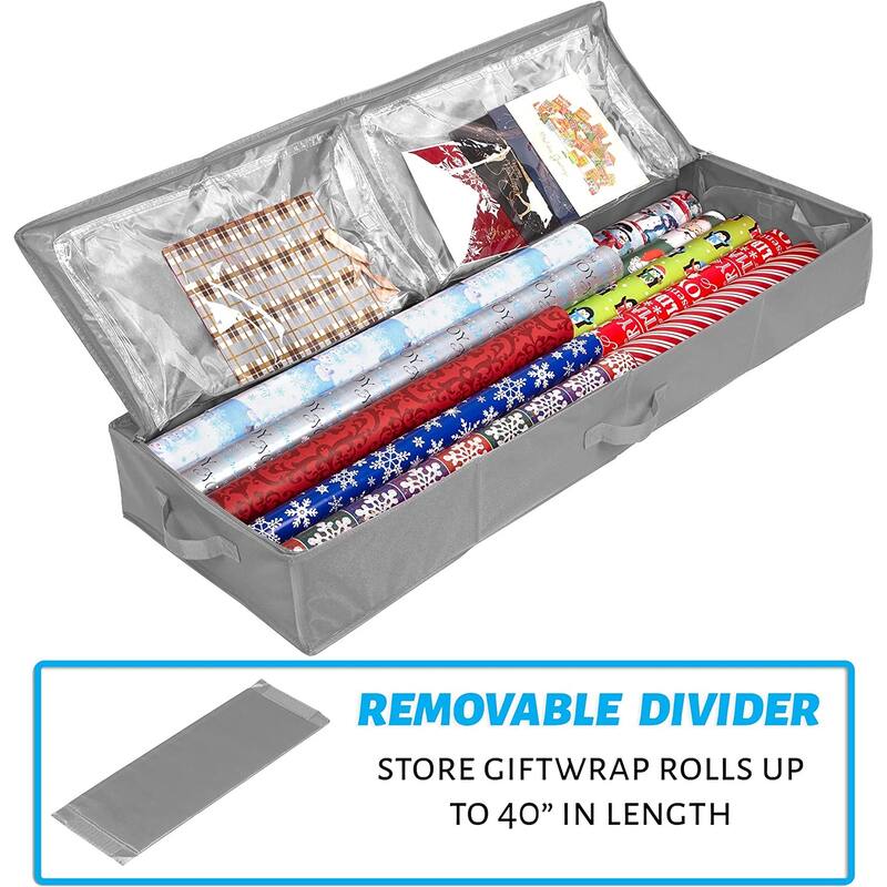 Hold N' Storage - Wrapping Paper Storage Container. Fits up to 27 Rolls 1.37" Diam.