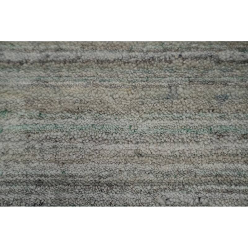 Hand Knotted Oriental 100% Wool Carpet Tribal Animal Pictorial Greys & Charcoal Gabbeh Area Rug - 12' 5'' X 9' 4''