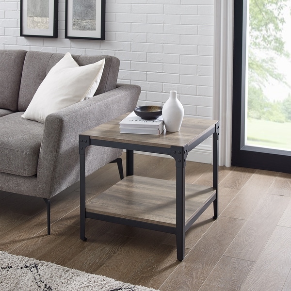 Walker Edison Witten Angle Iron Side Tables (Set of 2) - Bed Bath