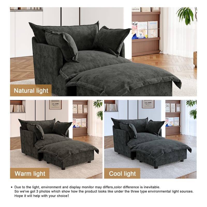 Double Layer Cushion Comfy Cloud Modular Sectional Sofa Set