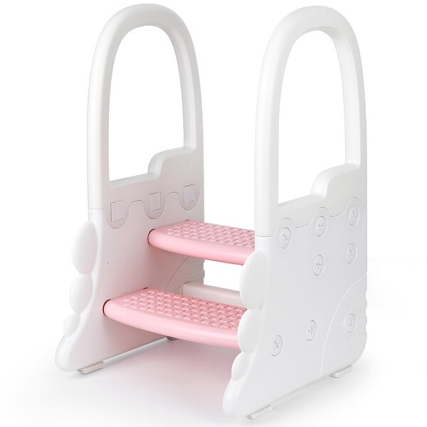 Anti Slip Sturdy Toddler Step Stool with Handles for Kids 16.2
