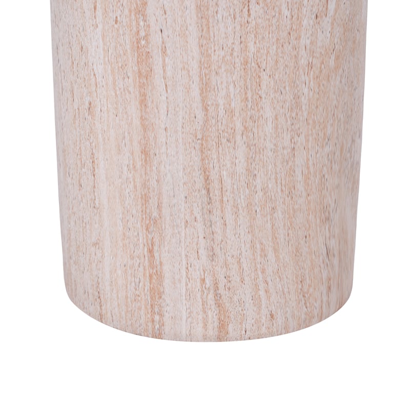 Christopher Knight Home - Lightweight Concrete Sculptural Side Table with Faux Marble Travertine Finish for Indoor & Outdoor