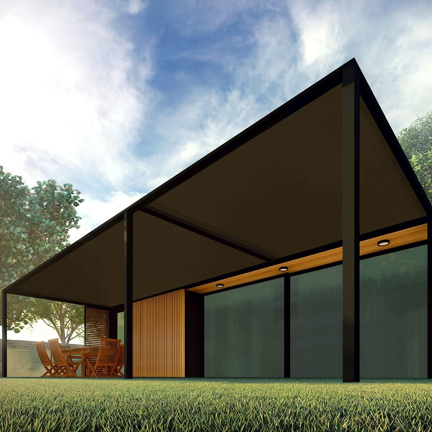 6' x 25' UV Block Sun Shade Fabric Roll for Outdoor Pergola, Deck, and Garden Cover