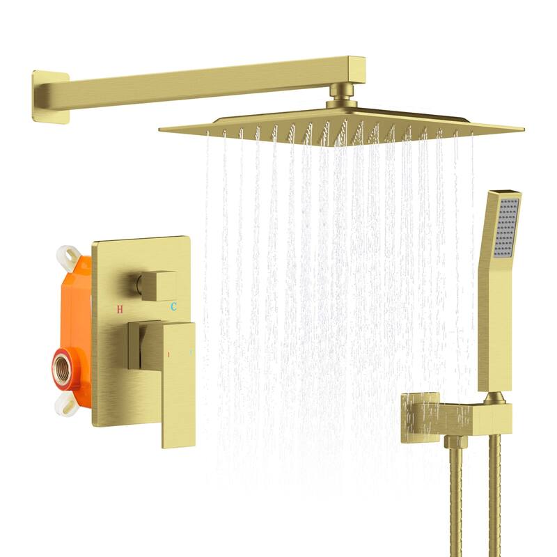 12" Rainfall Shower Head and handheld shower faucet