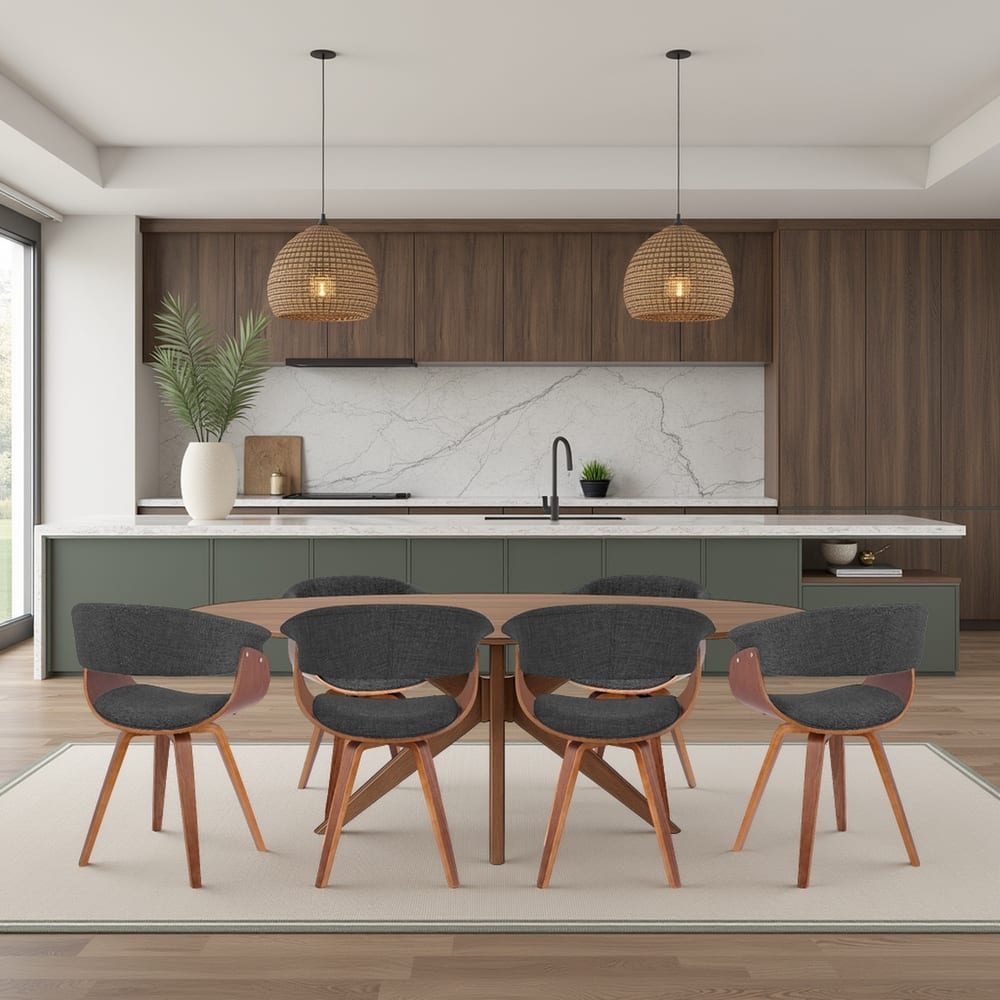 Carson Carrington Vamdrup Mid-Century Dining Chair with Bentwood Legs (Set of 1/2/4/6)