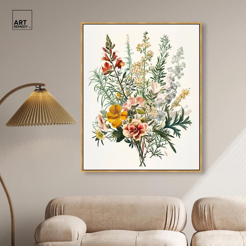 Quaint Bouquet Canvas by Art Remedy