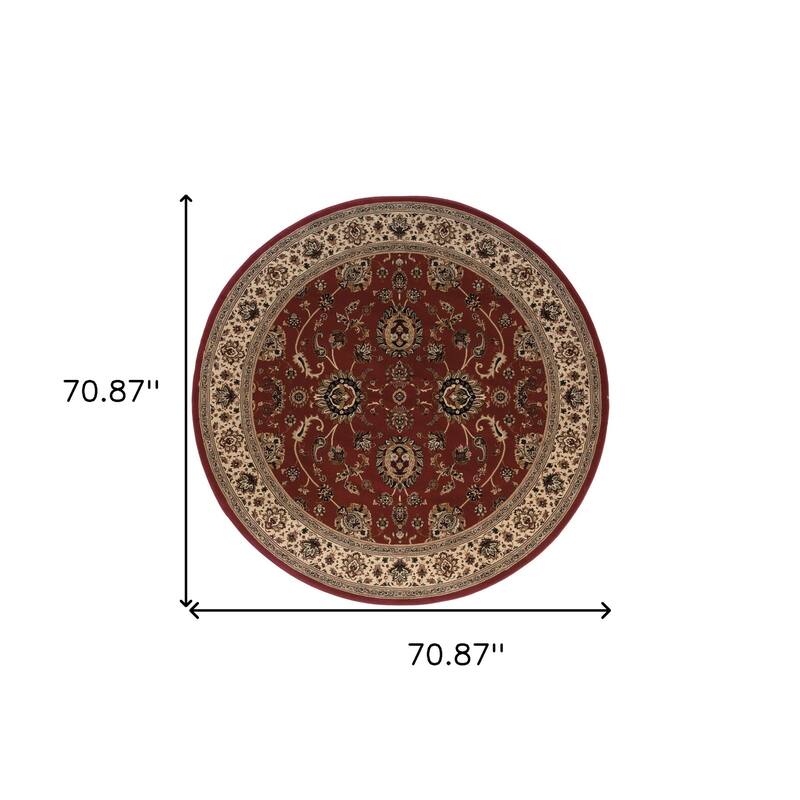 HomeRoots Oriental Traditional Square Area Rug