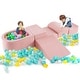preview thumbnail 2 of 18, Costway 5PCS Climb and Crawl Playset with Ball Pit for Kids Zippers - See Details Pink