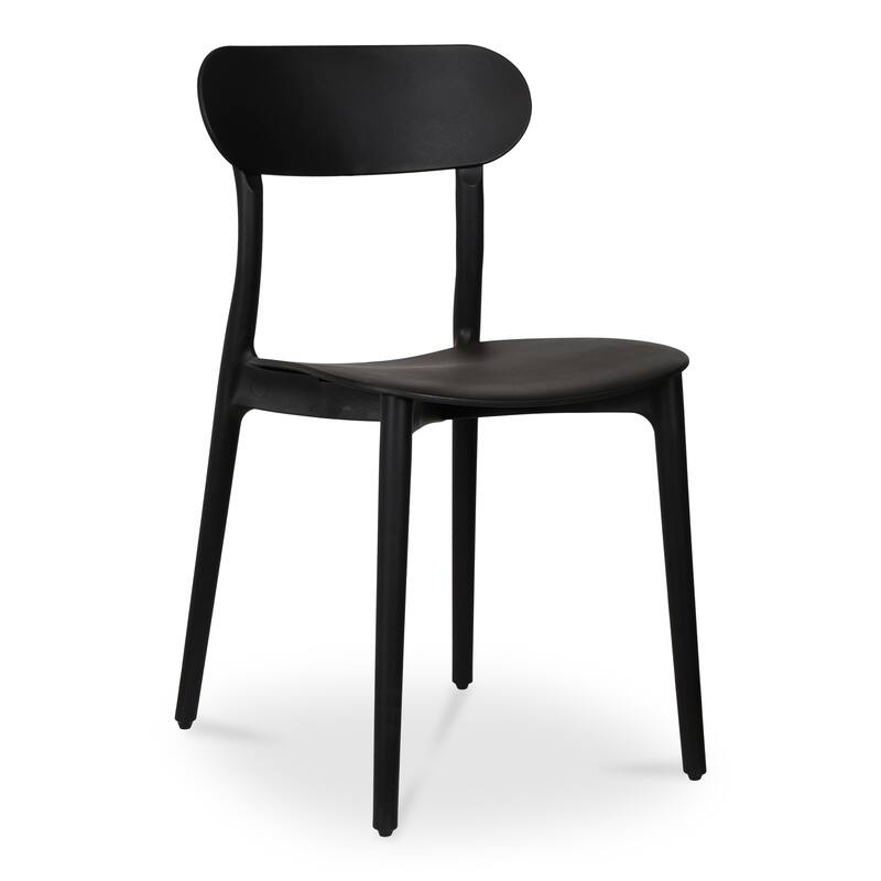 NADAAL STUDIOS Vance, Patio Dining Chairs, Black, Set of Two - 16.75 X 20.5 X 31
