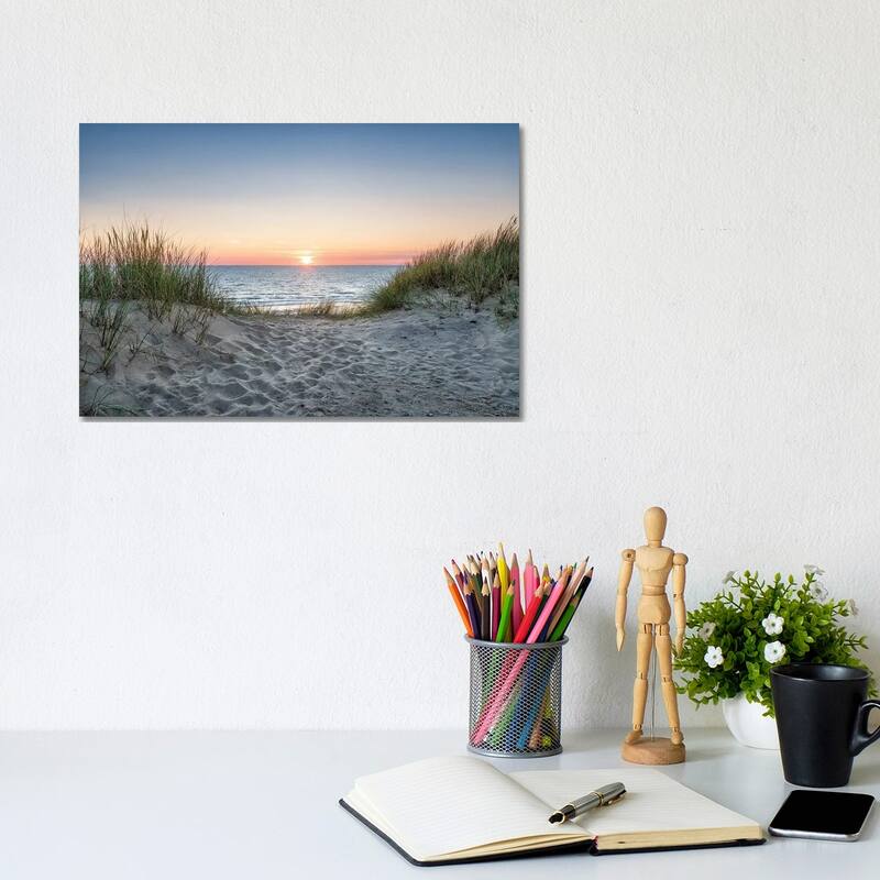 iCanvas "Dune beach at sunset" by Jan Becke Canvas Print - 8x12x0.75