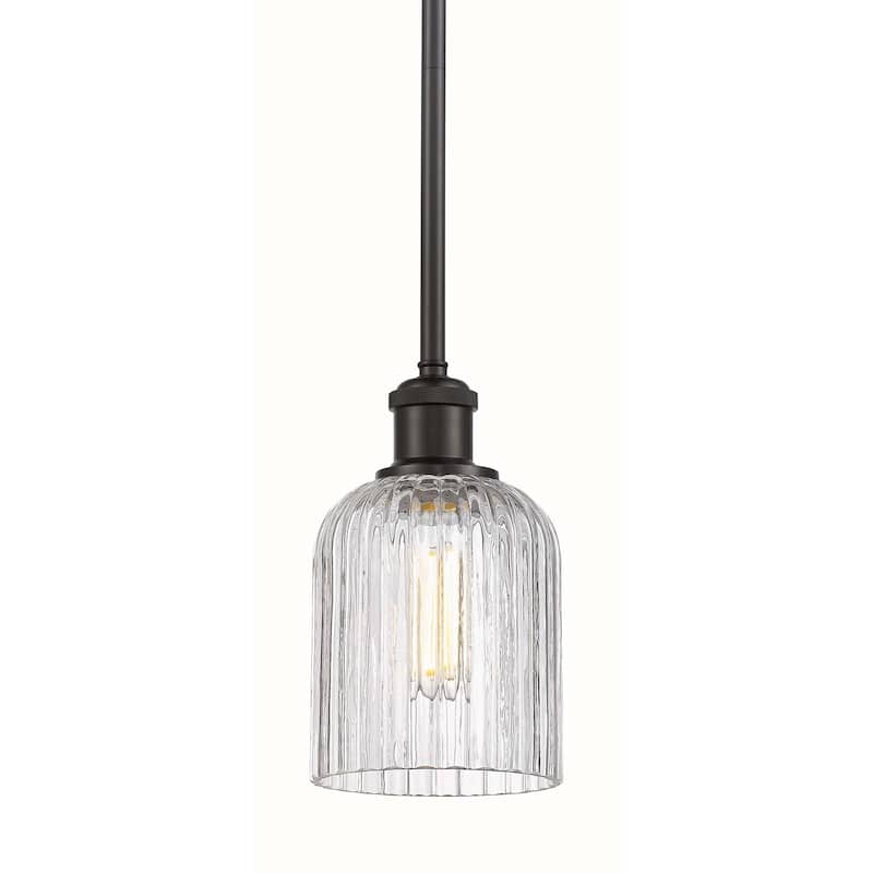 Innovations Lighting 516-1S-9-5 Bridal Veil Pendant Bridal Veil 5" - Oil Rubbed Bronze / Clear