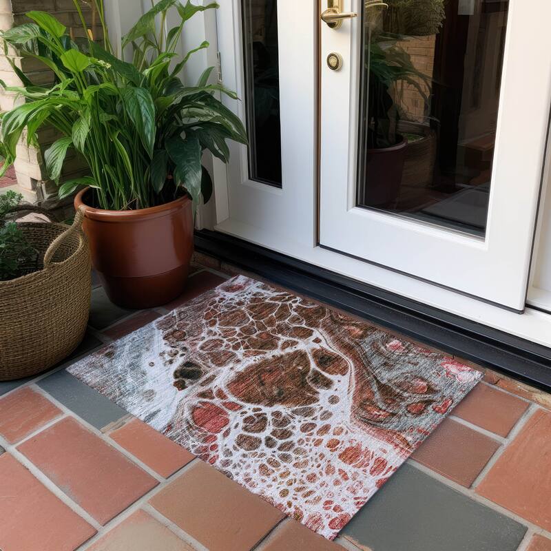 Machine Washable Indoor/ Outdoor Chantille Contemporary Rug