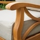 preview thumbnail 19 of 25, Cambridge Casual Lowell Teak Patio Club Chair with Cushion