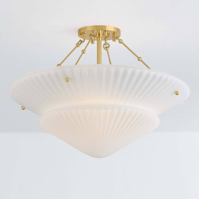 Hudson Valley Lighting 7013 Loburn 3 Light 20" Wide Semi-Flush Ceiling