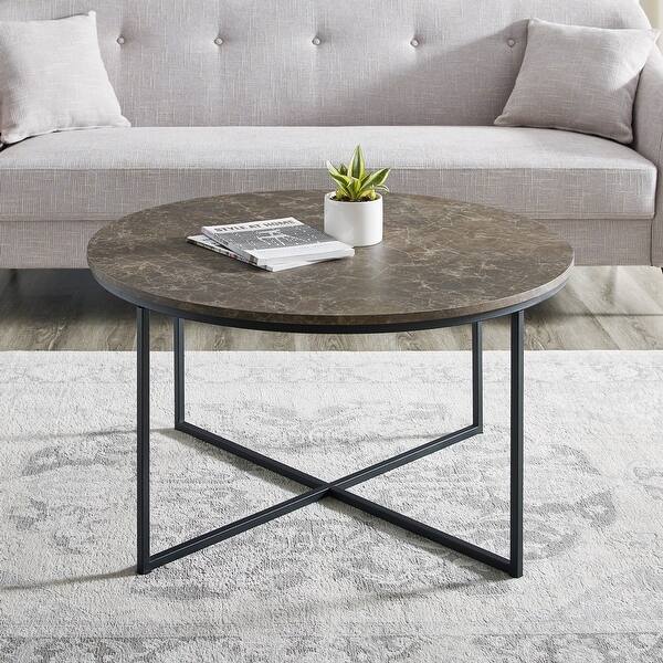 Silver Orchid Helbling 36 Inch Round Coffee Table On Sale Overstock 20616482