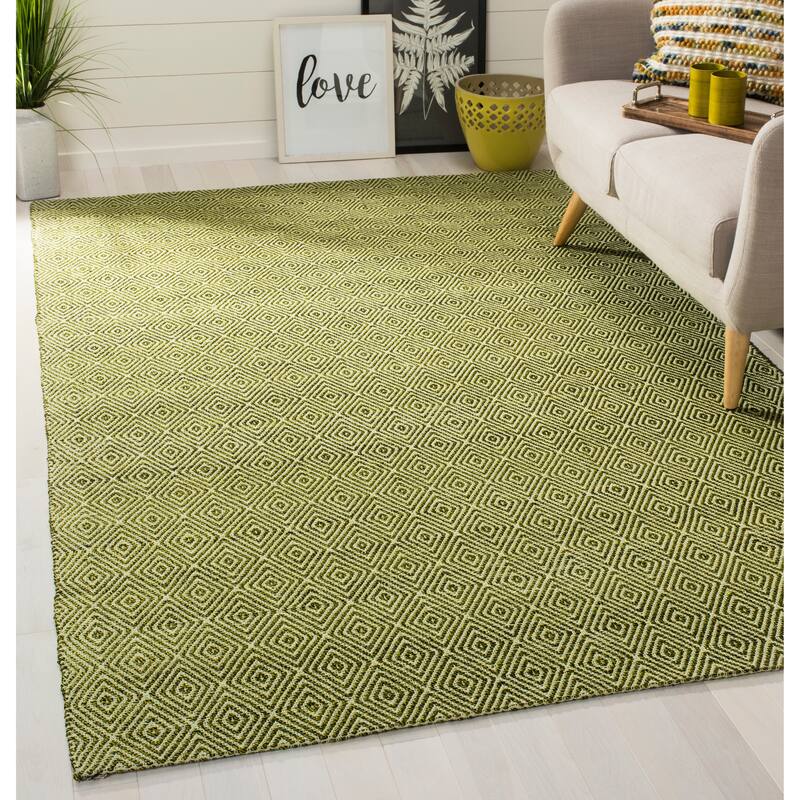 SAFAVIEH Handmade South Kallie Wida Casual Polyester Rug - 3' x 5' - Green
