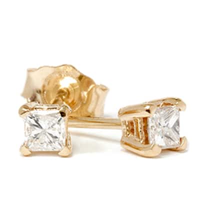 1/4ct Diamond Studs Yellow Gold