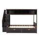 preview thumbnail 9 of 12, Twin Over Full Bunk Bed with Shelves, Storage Steps & Drawers - Reliable Design