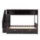 preview thumbnail 37 of 40, Twin over Full Bunk Bed with Shelfs, Storage Staircase and 2 Drawers