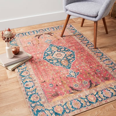 Alexander Home Dhanya Boho Medallion Vintage Area Rug